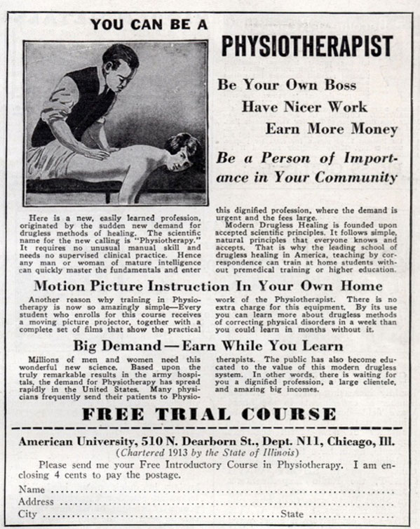 you can be a physiotherapist